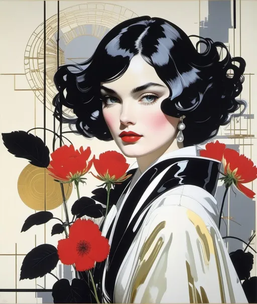 Prompt: She knows that within the depths of her darkness lies the seed of her own salvation, waiting to blossom into a symphony of resilience and self-discovery, style by David Downton, Cy Twombly, Shusei Nagaoka, Agostino Iacurci, Charline von Heyl, David Aja, Sidney Sime, Tracey Adams