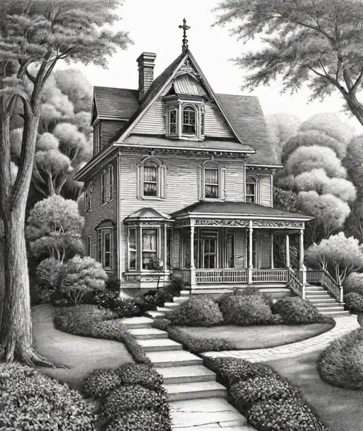 A beautiful house reimagined in... - Lydia Wood Drawings | Facebook