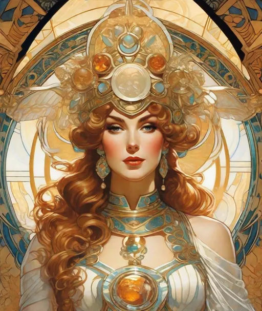 Prompt: a painting of laser amphora goddess by J. C. Leyendecker, intricate details, retro American comic style, 8K, intricate detail, hight resolution，rich colors，high quality，bright colors，ultrawide shot::1 angelarium full-body shot, fire fashion goddess in white lace teddy, beautiful face, intricate heat distortion designs, nostalgic and elegant tribal tattoos, highly detailed,lightning, infinity mirror reflection image, sharp focus, wet, candles, candle light,steampunk, split screen cinematic lighting celluloid 