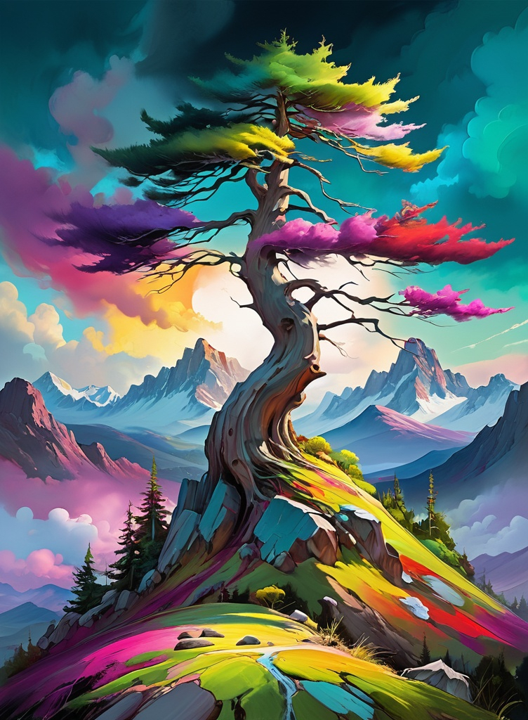 Prompt: **coniferous in style of scott Naismith, 3d, extremely detailed, high definition 