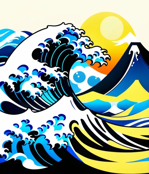 Prompt: Symphonic Great Wave off Kanagawa