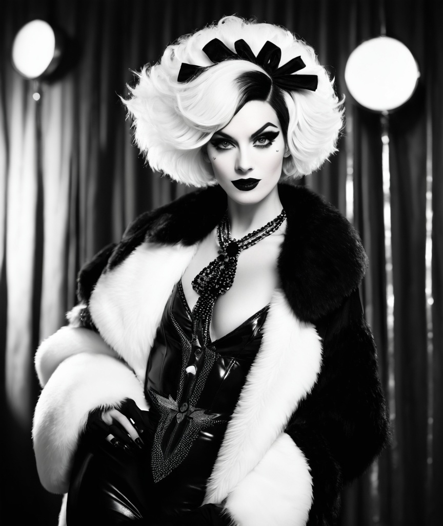 Prompt: cruella vaudeville --style raw