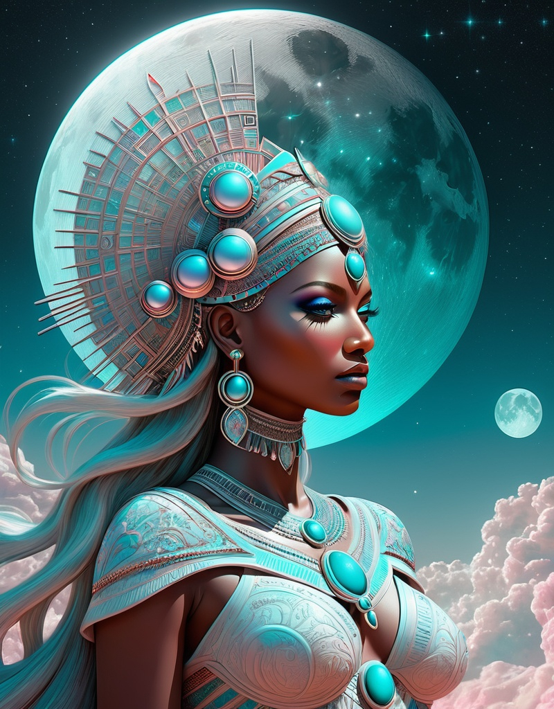 Prompt: Beautiful moonlight goddess, she is all that, Anaglyph, surreal dream. Extremely detailed, intricate, beautiful, high definition 