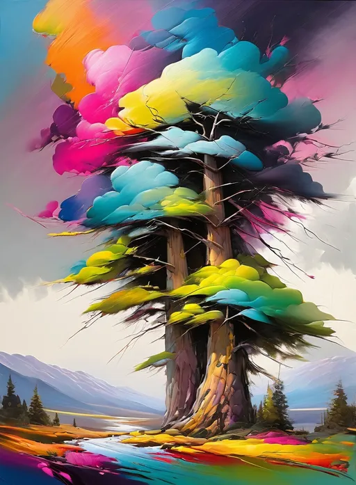 Prompt: **coniferous in style of scott Naismith, 3d, extremely detailed, high definition 