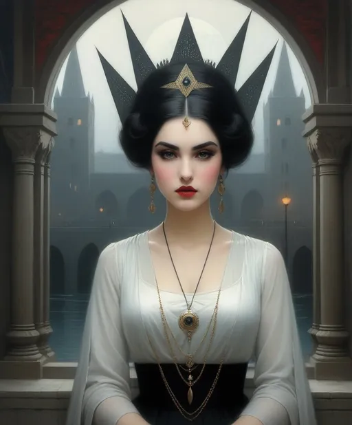 Prompt: Your words are like a thousand daggers to her heart, her eyes hides the sorrow, Pal Szinyei Merse, tom Bagshaw, Theophile Steinlen