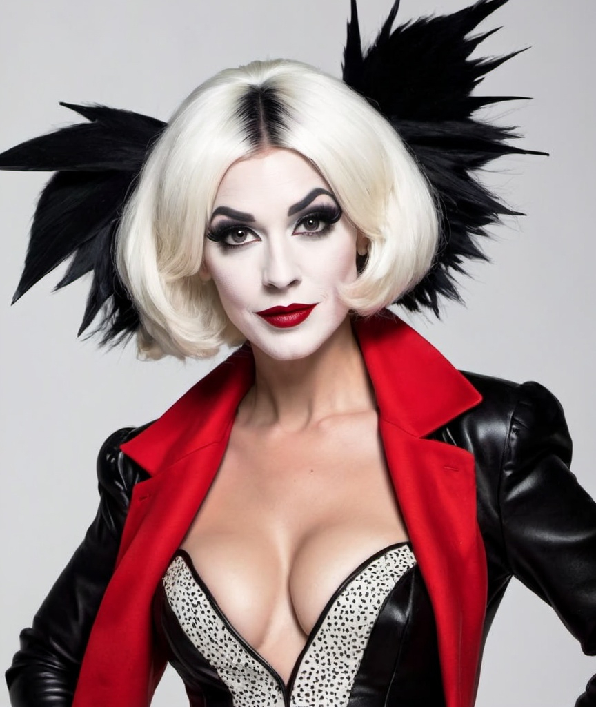 Prompt: cruella vaudeville --style raw