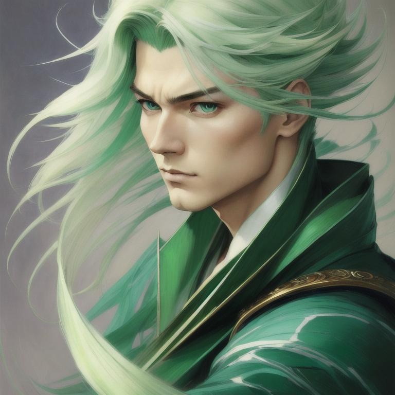 Prompt: sesshoumaru as a realistic very handsome man, light green eyes. Photorealistic Art by artgerm and Daniel gerhartz, josef kote, Tom Bagshaw, Vincent Van Gogh, Luis Ricardo Falero, artgerm , Katsushika Hokusai, artstation's huang guangjian, gil elvgren, sachin teng, Viktoria Gavrilenko. Iridescent glow, 3d. Photorealistic, 3d, extremely detailed