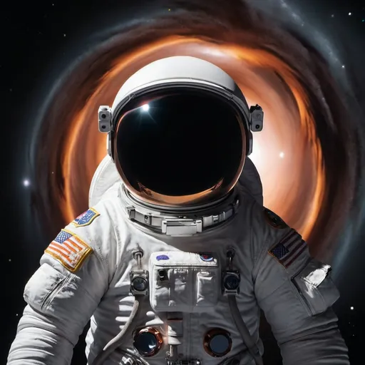 Prompt: Astronaut in front of a black hole