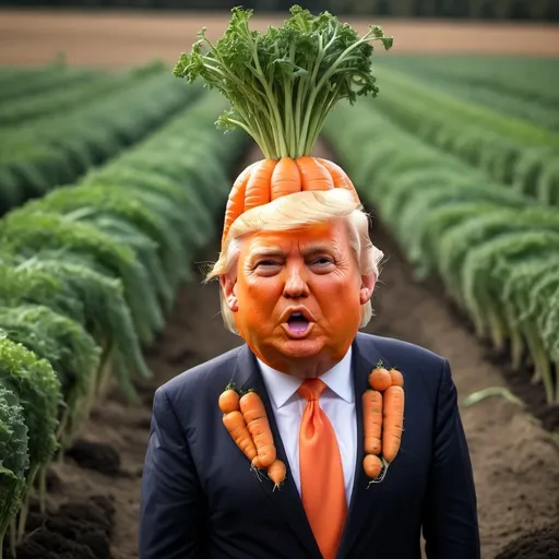 Prompt: Donald trump as a carrot