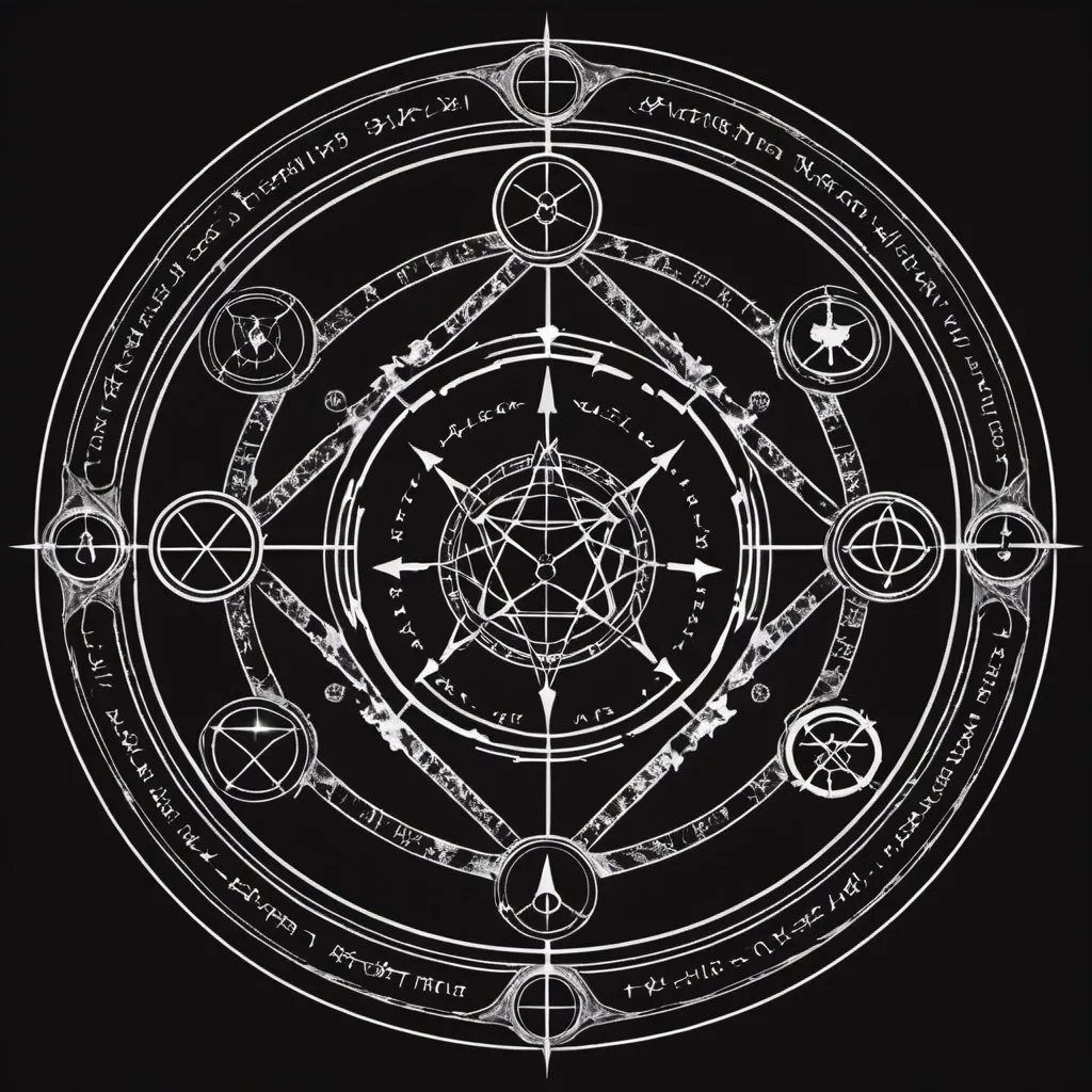 Prompt: Dark transmutation circle