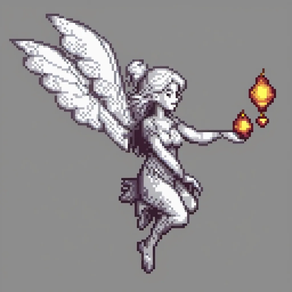 Prompt: fairy phonix flying, 2d, persian art, grayscale