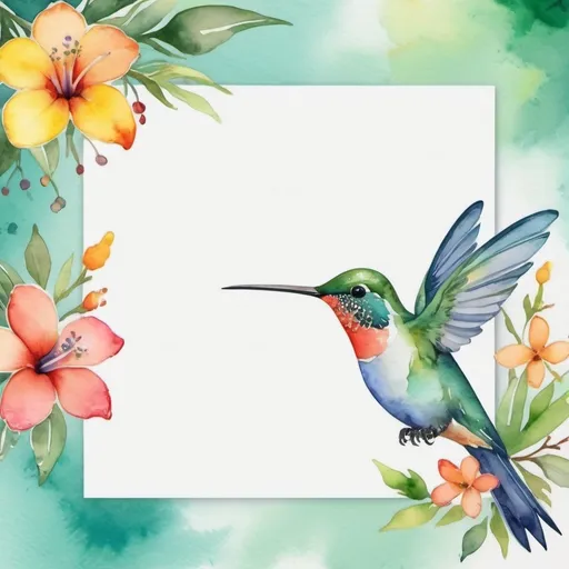 Prompt: kolibri classroom theme watercolor background
