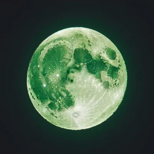 Prompt: Green moon