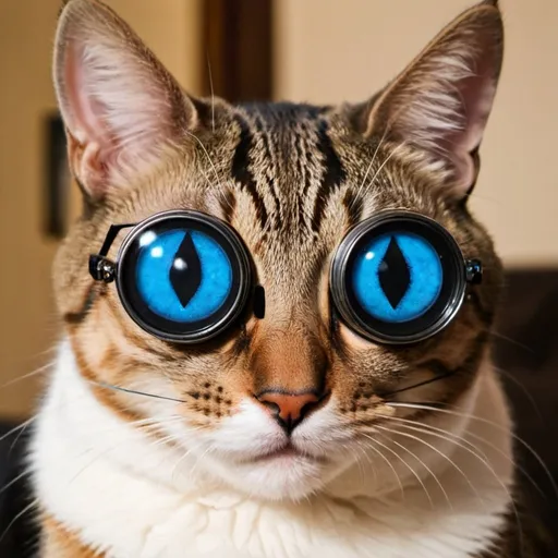 Prompt: Cat on 3 eyes