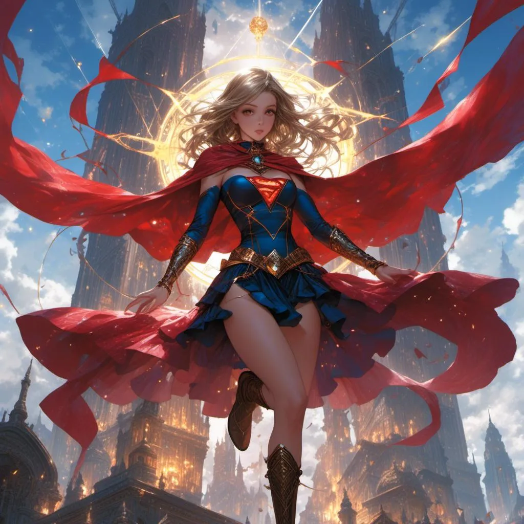 Prompt: <mymodel>  supergirl fly