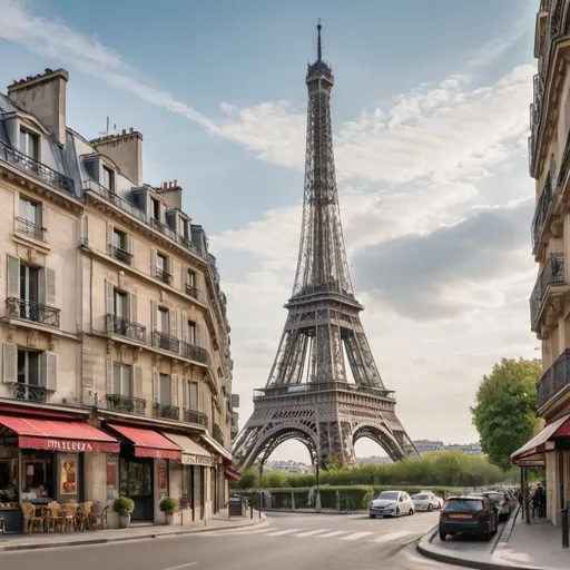 Prompt: the background of Paris's free and wonderful scenery