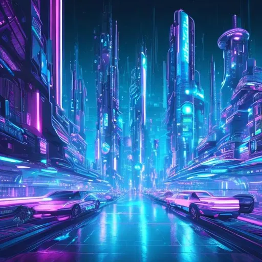 Prompt: Futuristic neon city 