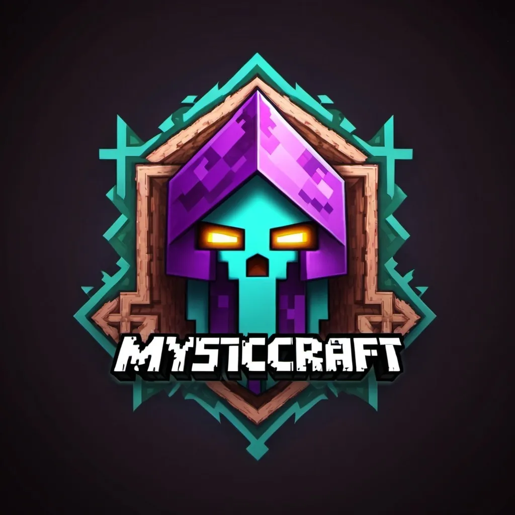 Prompt: ve me a logo for a minecraft server named Mystic craft