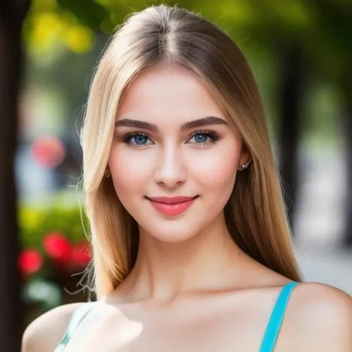 Prompt: Beautiful Russian girl, slim body, high-resolution cute face, small nose, smiling, intricate hyperdetailed hair, light makeup, hyperrealistic 