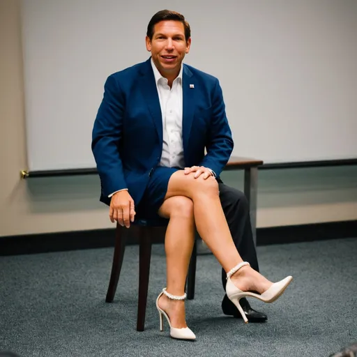 Prompt: Ron DeSantis high heels