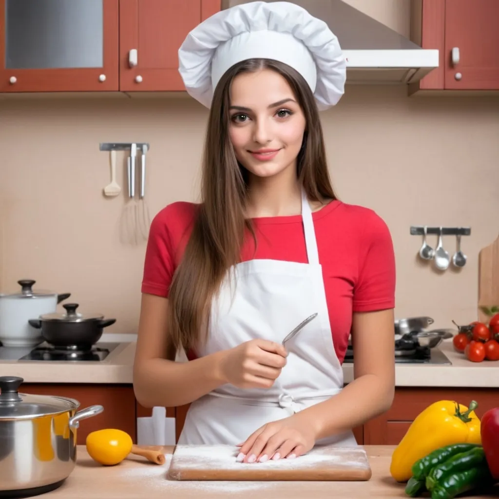 Prompt: vorrei una ragazza bella parla di cucina