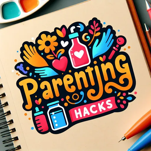 Prompt: Parenting Hacks logo
warm, colorful, 