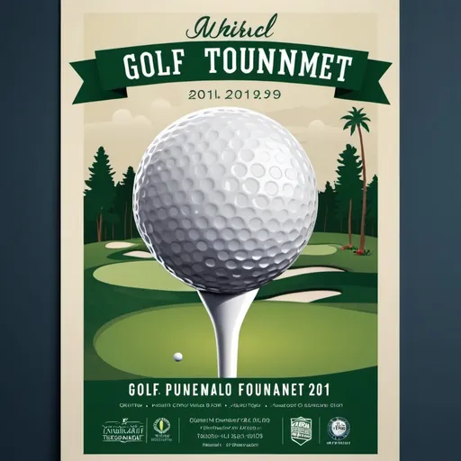 Prompt: Golf tournament poster