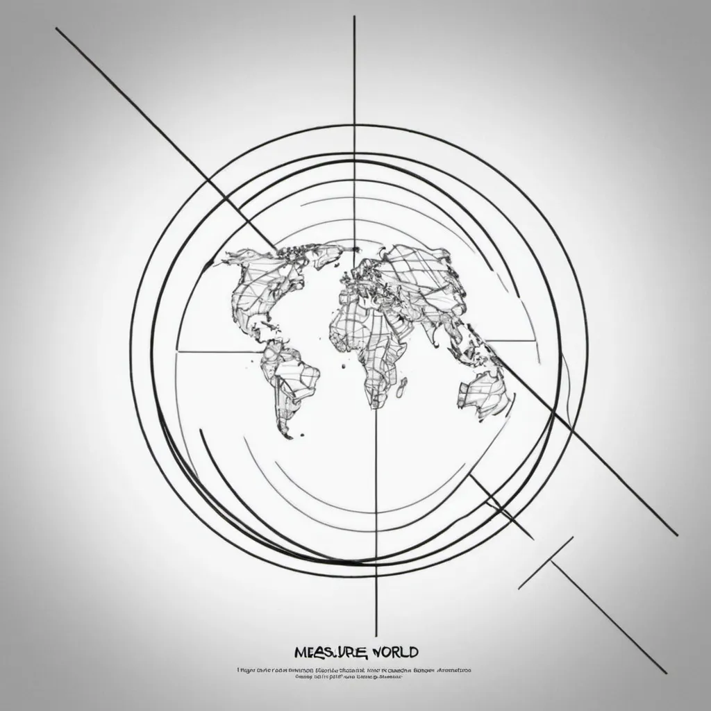 Prompt: I am looking for a very simple image son siting of just lines that represents the phrase " Measure the World" keep the concept semi abstract 



