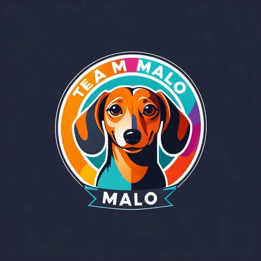 Prompt: (logo design) sleek and modern logo for “Team Mailo”, featuring a playful (dachshund) illustration, vibrant color palette with a warm contrast, stylized typography that captures energy and enthusiasm, professional appearance, visually impactful, suitable for branding, engaging composition, high-quality details, centered format.