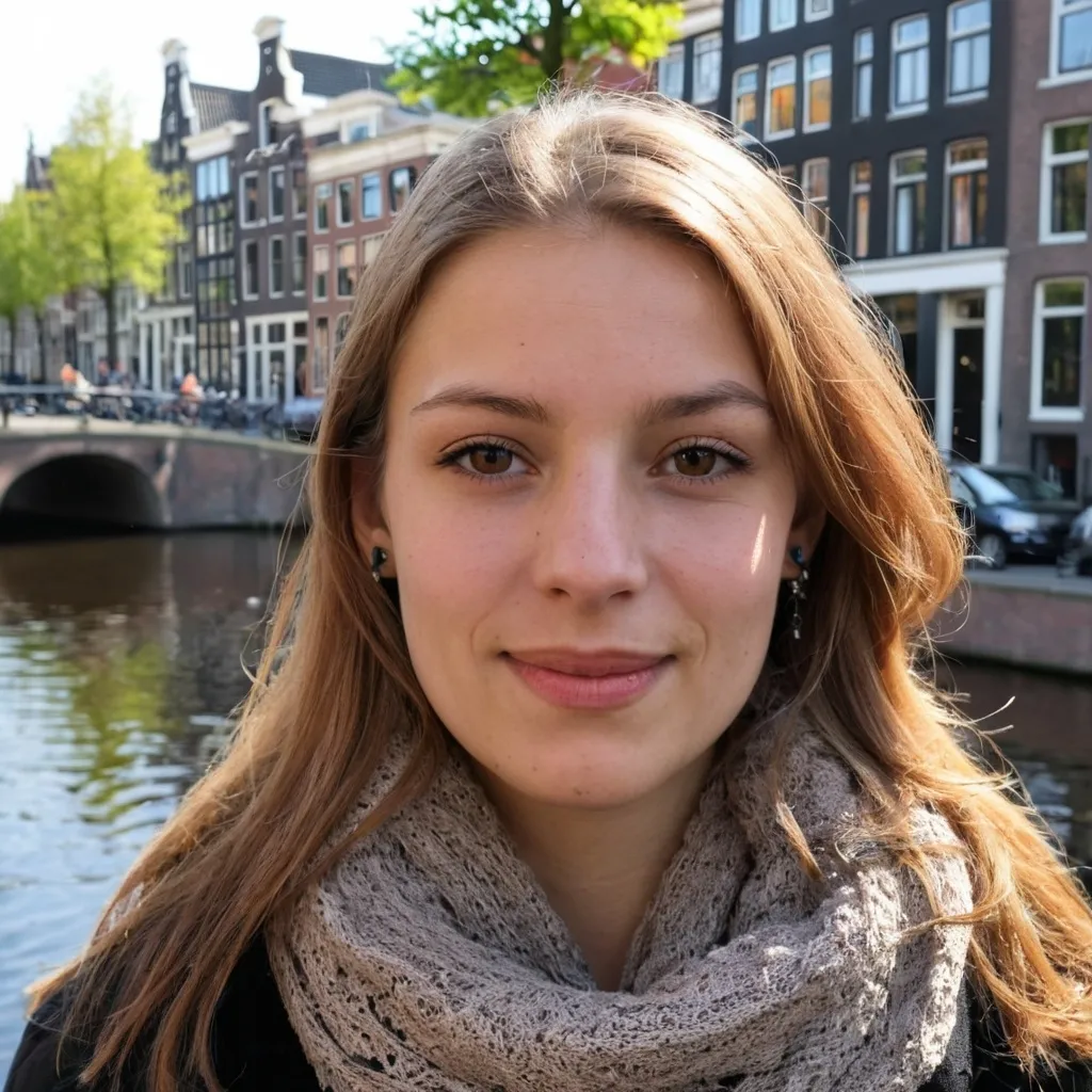 Prompt: Beautiful dutch woman in Amsterdam