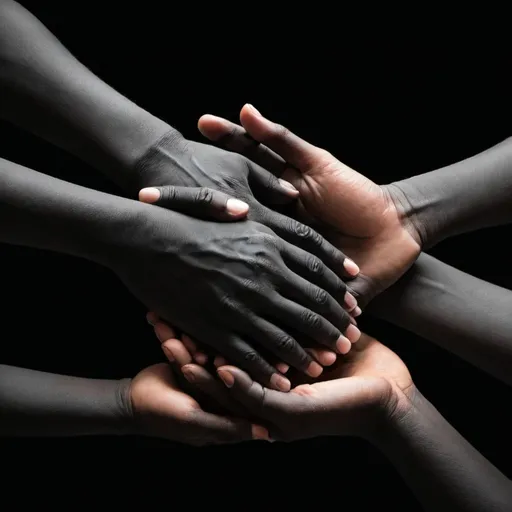 Prompt: Helping Hands black