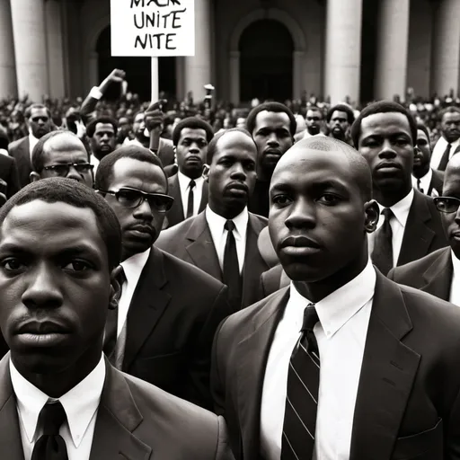 Prompt: Restitution black men unite