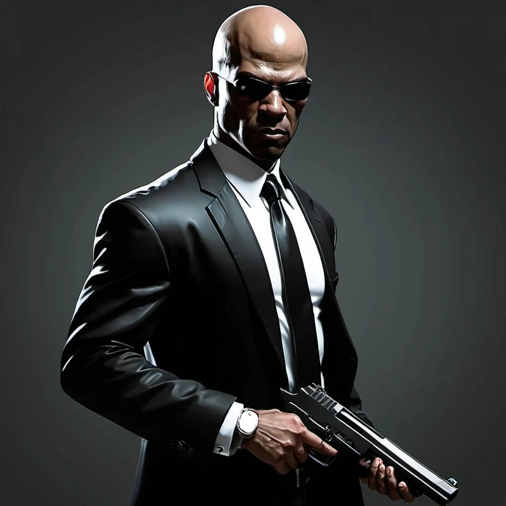 Prompt: Black adult hitman