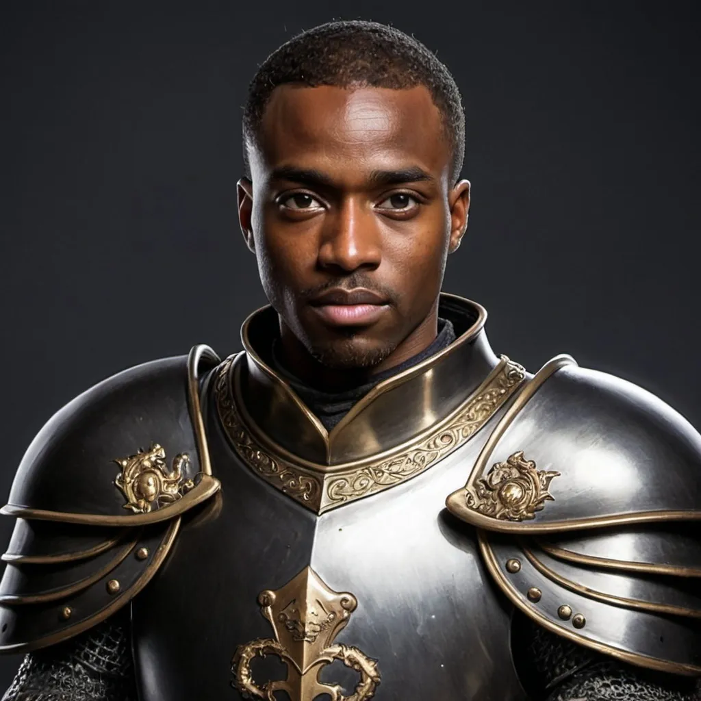 Prompt: Noble Actually black man knight