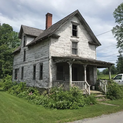 Prompt: an old cottage in Richford, N.Y