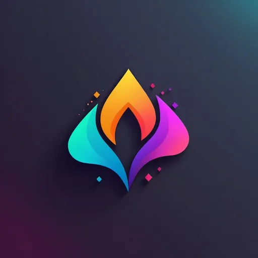 Prompt: Simple logo design, colorful, modern shaped, gaming theme