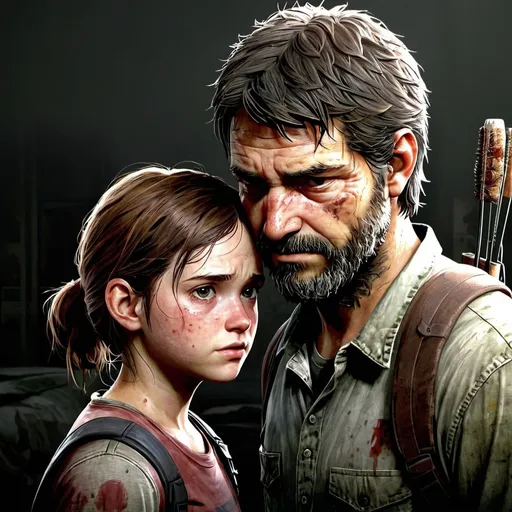 Prompt: last of us art no words