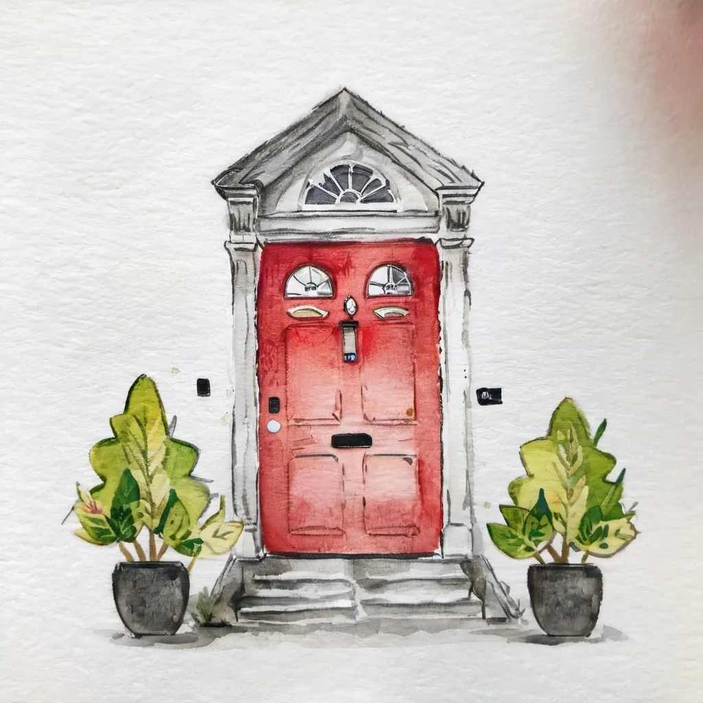 Prompt: red door