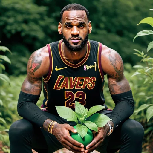 Prompt: Lebron james saving environment 