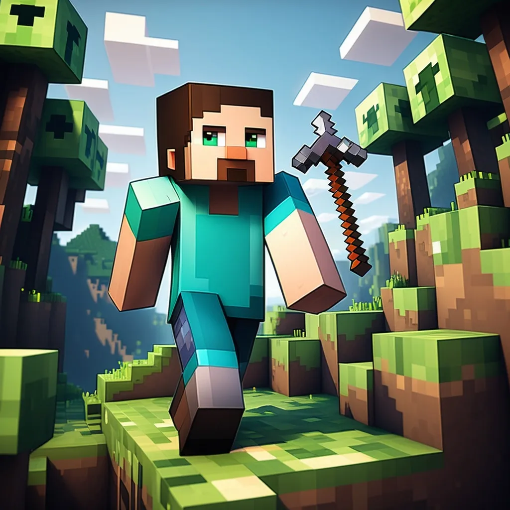 Prompt: I need trendy minecraft images in trendy nft art styles

