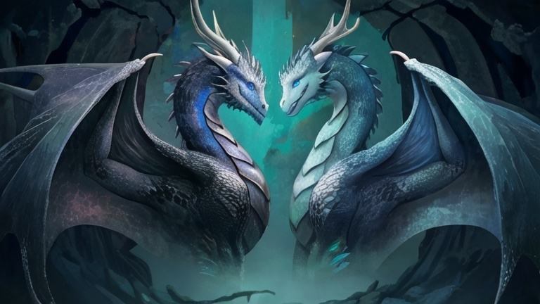 Prompt: One friendly, ancient warm green dragon facing the viewer in a calm, monochromatic setting. The background is a soft, comfortable gradient of warm grays, evoking a sense of quiet wisdom and timeless serenity. The dragon sits upright, its posture dignified and relaxed, with luminous silver-blue eyes that seem to peer into the soul. Its scales are a muted blend of slate, pewter, and pale jade, subtly catching the light. Intricate runes glow faintly along its neck and chest, hinting at deep magical knowledge. Long, antler-like horns curve gracefully upward, and a gentle mist swirls around its base, adding depth and mystique. The composition is symmetrical and intimate, like a formal portrait of a revered elder, inviting the viewer into a moment of quiet reflection.