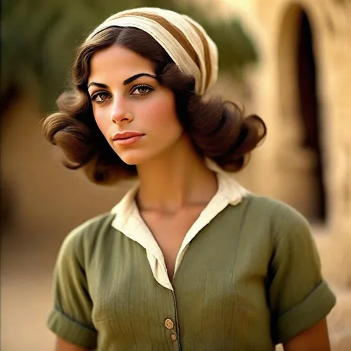 Prompt: Very realistic, very vibrant,authentic looks and feel israeli very early to late 1920s true period and place style period styles real realistic looks 1960s in Israel style women with 1960s hairstyles guys shorter natural like hair buffed strong looking kinda olive/tan Very skin color attractive/handsome very youthful both male and female very israelis sabras look in israel in israeli kibbutz very 1960s Israeli fashions styles looking real like authentic natural looking very israeli style very Israeli look ansd feel Israeli vivid like colors full body shots pics young people in group settings variety of realistic real like physical types and looks with some lighter looking very Israeliana with more vivid brighter look and details kinda anime feel very Israeli mediterraniea middle eastern feel