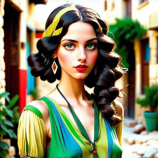 Prompt: Very realistic, very vibrant,authentic looks and feel israeli from  very early to late 1930s true period and place style period styles real realistic looks 1920s in Israel style women with 1920s hairstyles guys shorter natural like hair kinda buffed strong looking kinda kinda lighter olive skin color attractive/handsome very youth both male and female very israelis sabras look in israel in israeli kibbutz and towns very 1929s Israeli fashions styles looking real like authentic natural looking very israeli style very Israeli look ansd feel Israeli vivid like colors full body shots pics young people in group settings variety of realistic real like physical types and lookshaving some lighter fairer looking  types with more young men youth in themand very Israeliana vivid colors with jet or raven black very dark hair to lighter blondish having shades of greens yellows blues of all shades greens reds in piece brighter shades in dress and styles with very precise exact detailin styling definitions designing including all mentioned very 1930s style fashion in Israel looks using colors in a real naturalistic way