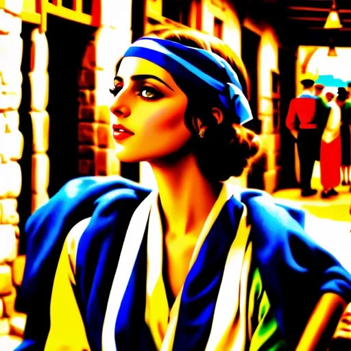 Prompt: Very realistic, very vibrant,authentic looks and feel israeli very early to late 1920s true period and place style period styles real realistic looks 1920s in Israel style women with 1920s hairstyles guys shorter natural like hair kinda buffed strong looking kinda kinda lighter olive/tan skin color attractive/handsome very youth both male and female very israelis sabras look in israel in israeli kibbutz very 1920s Israeli fashions styles looking real like authentic natural looking very israeli style very Israeli look ansd feel Israeli vivid like colors full body shots pics young people in group settings variety of realistic real like physical types and looks with some lighter looking very Israeliana with more vivid brighter look and details kinda anime feel very Israeli mediterraniea middle eastern feel