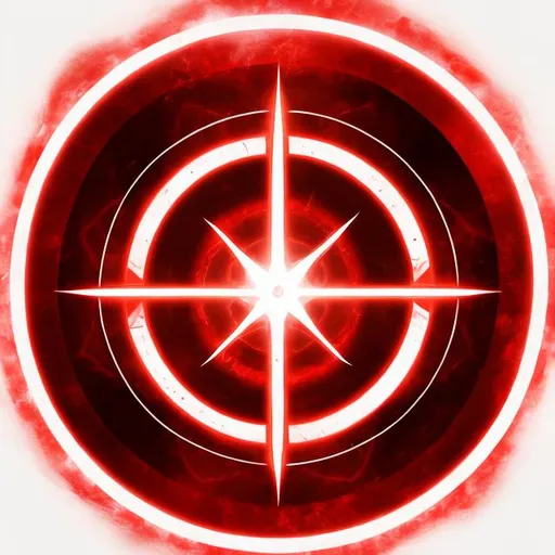 Prompt: magic Circle icon, red change to white, fantasy art