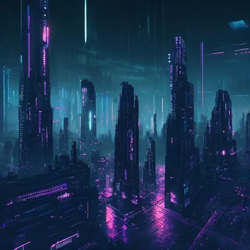 Prompt: a dystopian cyberpunkish world called night city 