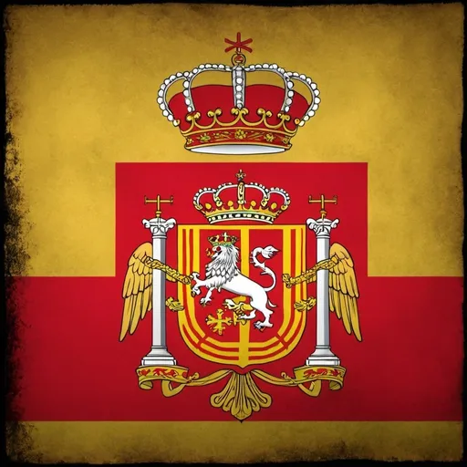 Prompt: la bandera del imperio español