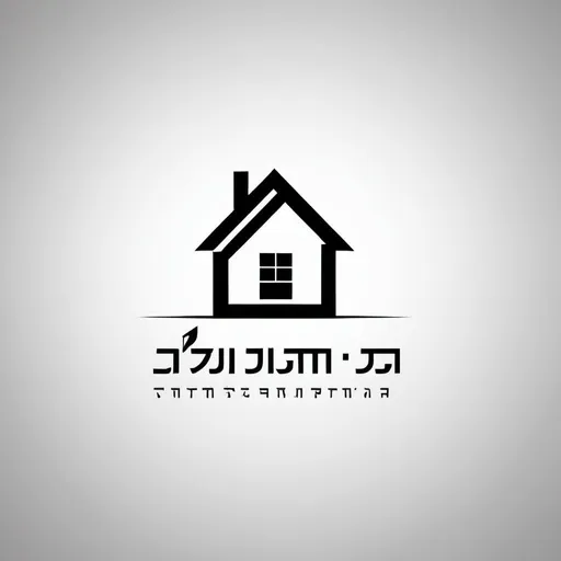 Prompt: logo for building contractor called "תמיר שמעוני״. simple and elegant logo with house in it. and the name is pretty noticeable