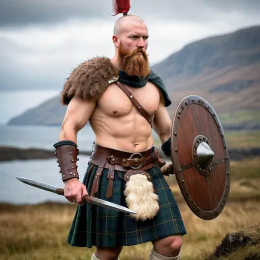 Prompt: Ancient Scottish warrior