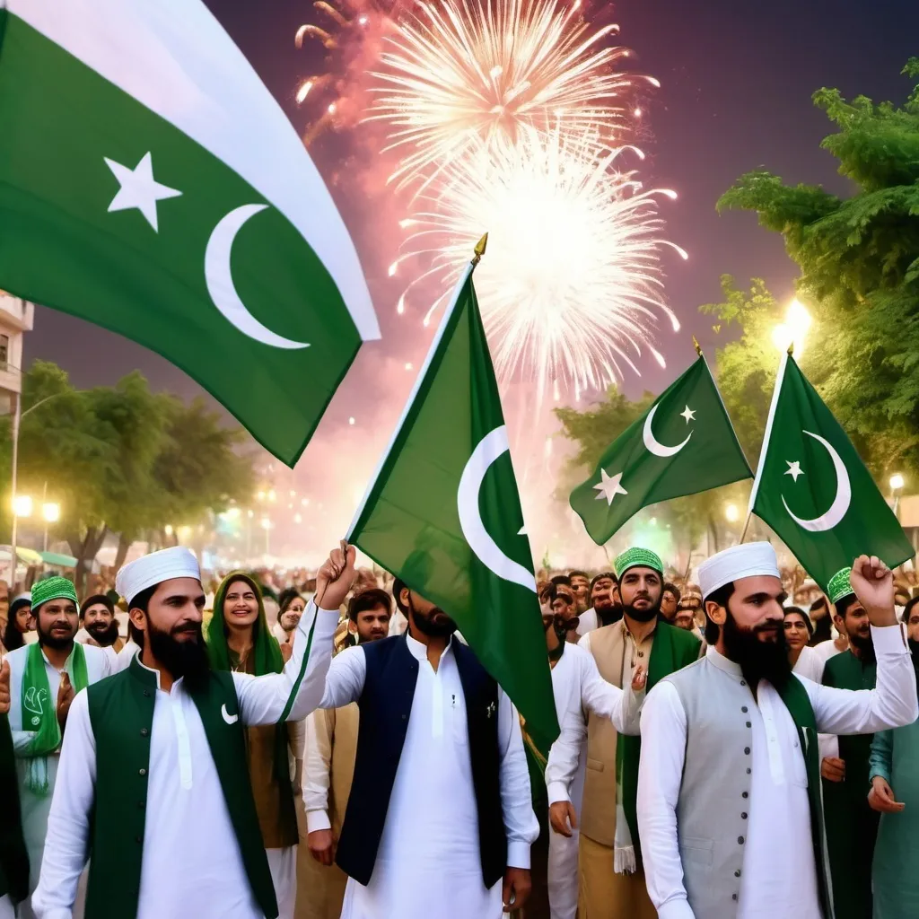 Prompt: pakistan independance day 14 august